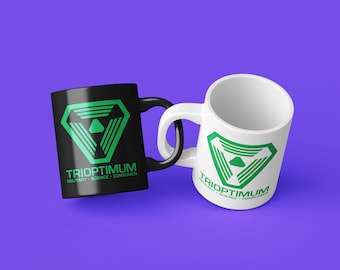 TriOptimum Mug, TriOptimum Logo, Gaming Mug, Video Gamer Ceramic Coffee Cup, Fictional Corporation Mug, Fictional Company Mug, TriOp Carafe