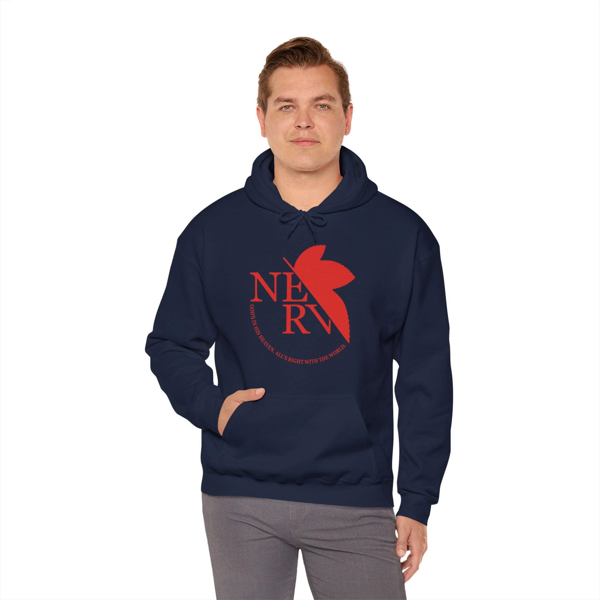 NERV Hoodie, Nerv Logo Hoodie, God's in His Heaven, All's Right With the  World, Anime Hoodies - Etsy UK