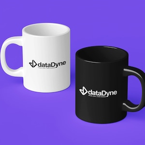 DataDyne Mug, dataDyne Logo Cup, Video Gamer Mug, Gaming Coffee Cup, Fictional Military Organization, Carrington Institute, APD