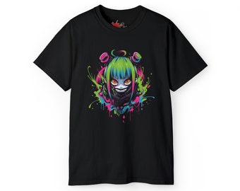 T-shirt unisex colorata Anime Punk Vampire Girl