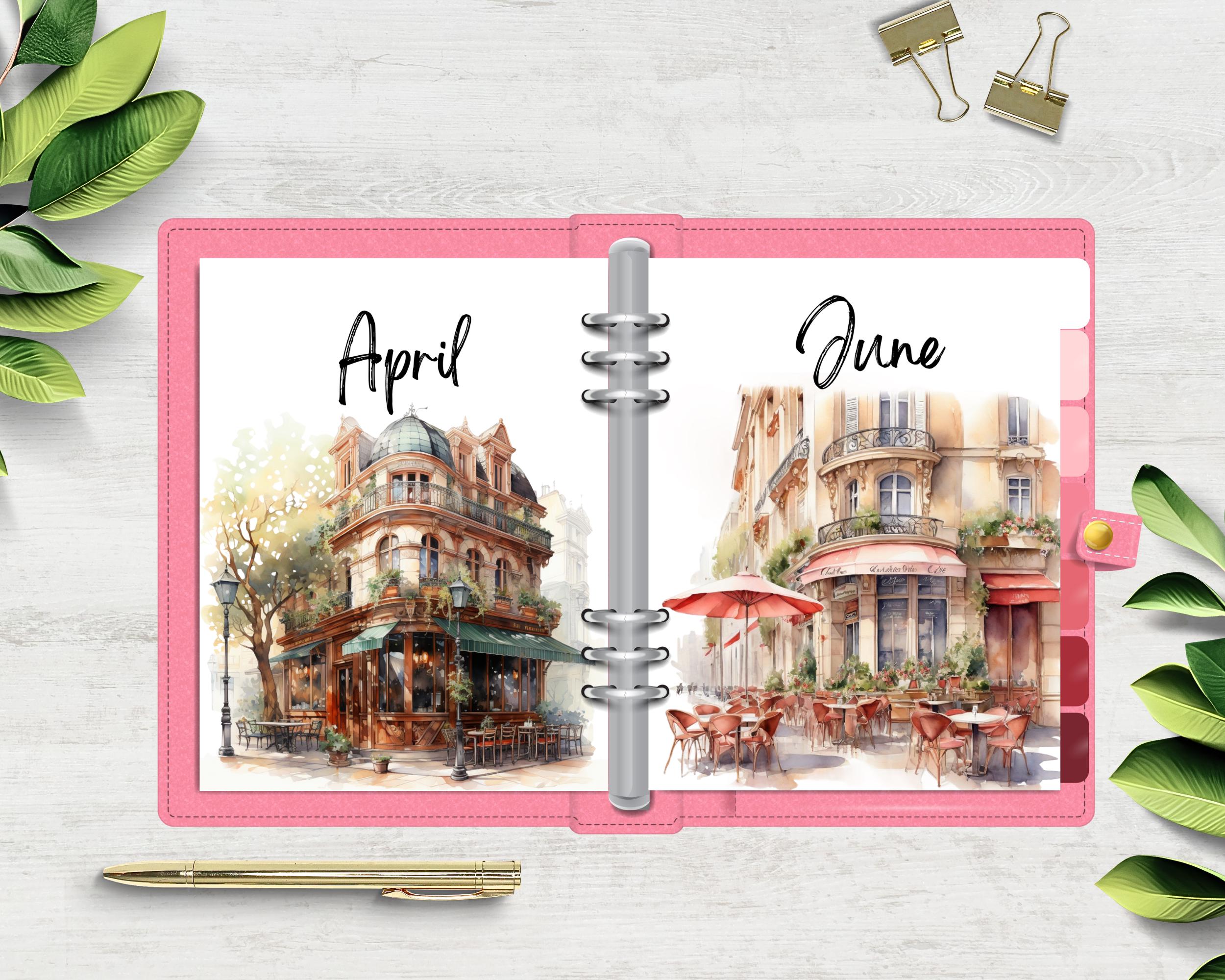 Cozy Cafe Dashboards Printable for Planner, Cozy Watercolor, Monthly ...