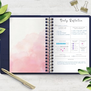Printable Daily Reflection Journal Page, Gratitude Journal, Planner Page PDF, Wellness Journal Page, Mental Health Journal, Daily Journal, Instant Download, Journal Template