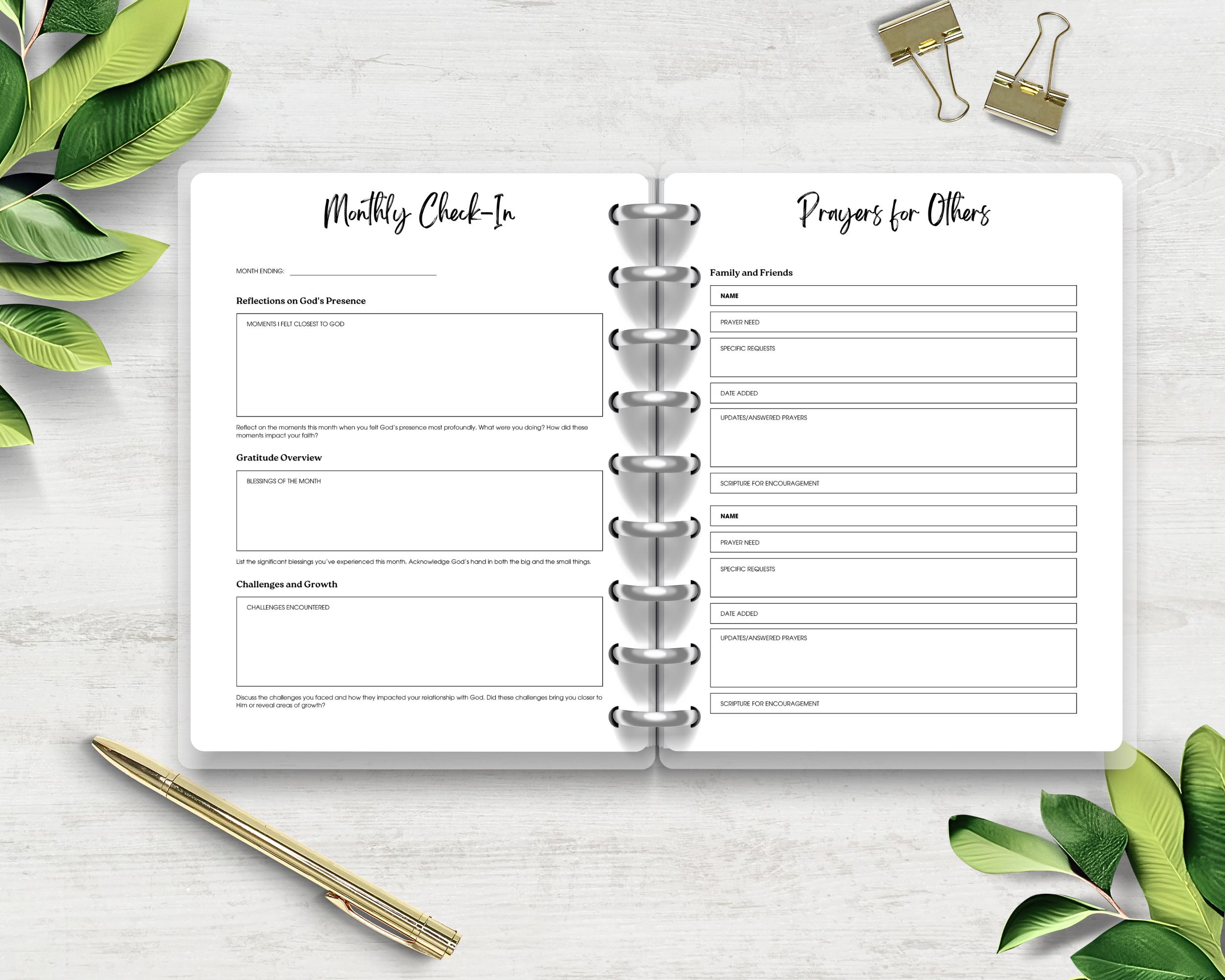 Prayer Journal Printable: Daily Devotional Planner (digital Download ...