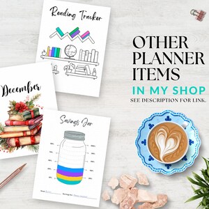 Valentine Monthly Dashboards, Printable for Planner, Monthly Dividers ...