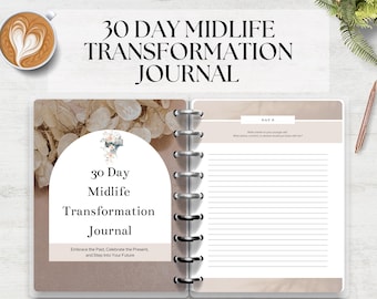 Diario de 30 días para la transformación de la mediana edad: Perimenopausia y autodescubrimiento (PDF A5)
