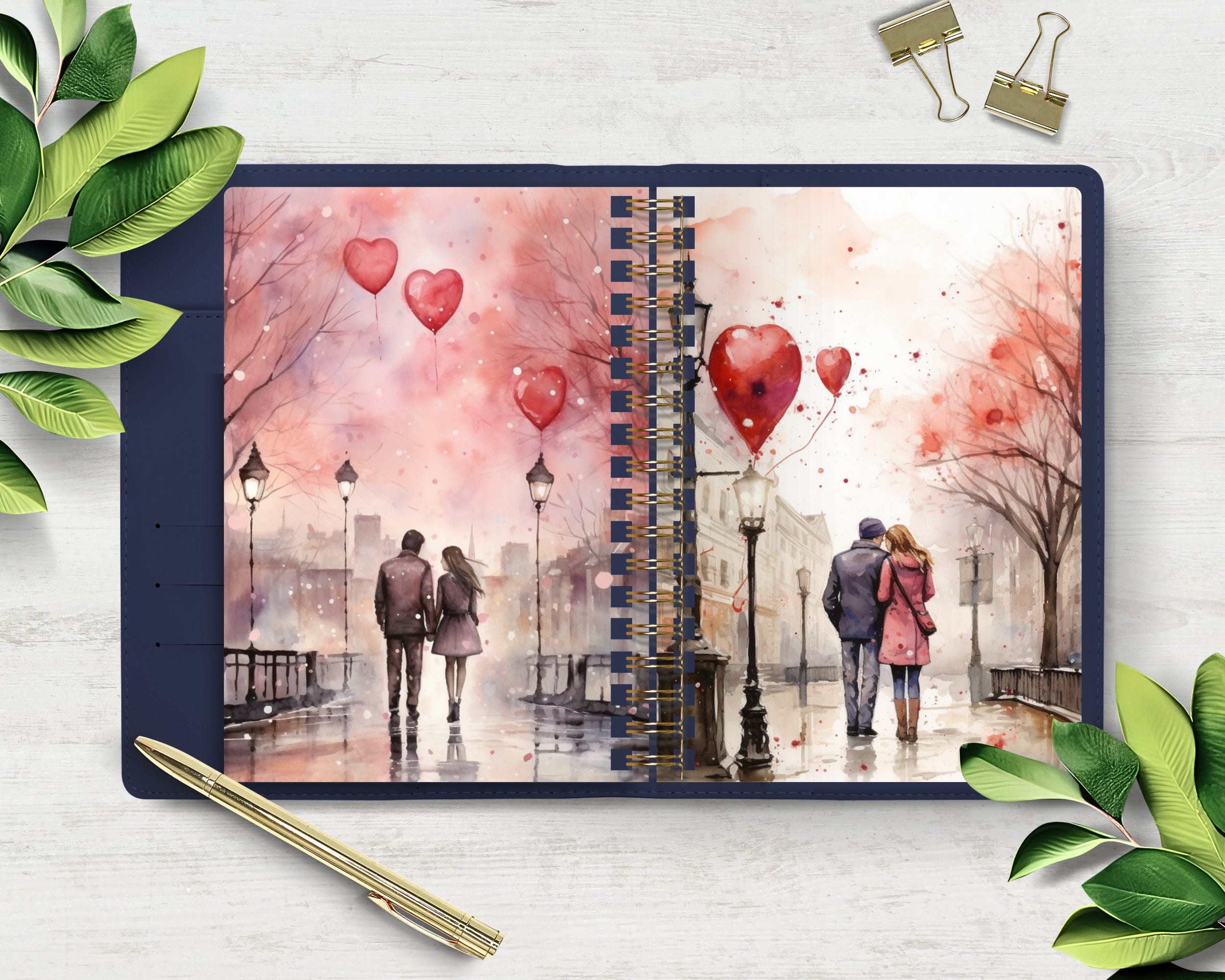 Valentine Monthly Dashboards, Printable for Planner, Monthly Dividers ...