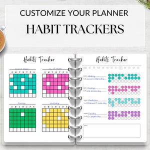 Minimalist Habit Tracker, Printable Journal Page, Monthly Tracker, Monthly Goal Tracker, Fitness Tracker, Health Tracker, Printable Planner