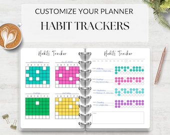 Minimalist Habit Tracker, Printable Journal Page, Monthly Tracker, Monthly Goal Tracker, Fitness Tracker, Health Tracker, Printable Planner