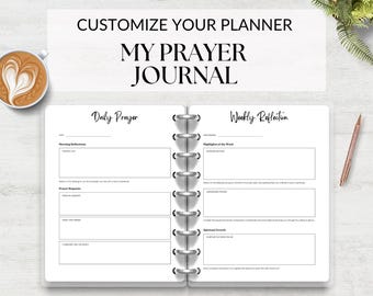 Afdrukbaar gebedsdagboek: dagelijkse devotionalplanner (digitale download)