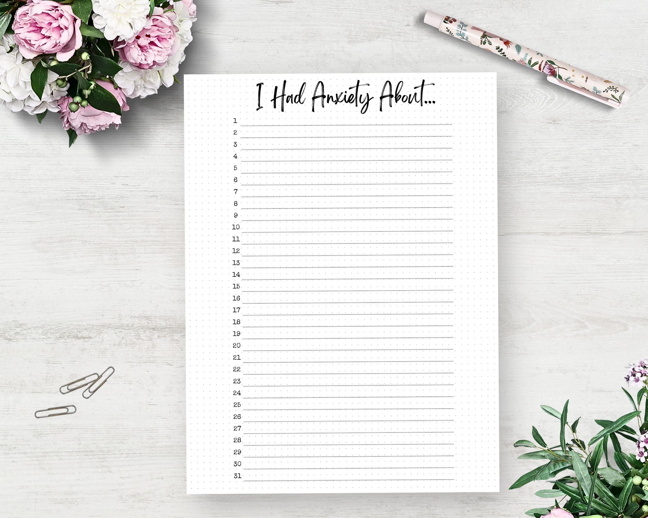 Anxiety Trigger Tracker, Printable Journal Page, Mental Health, Anxiety ...