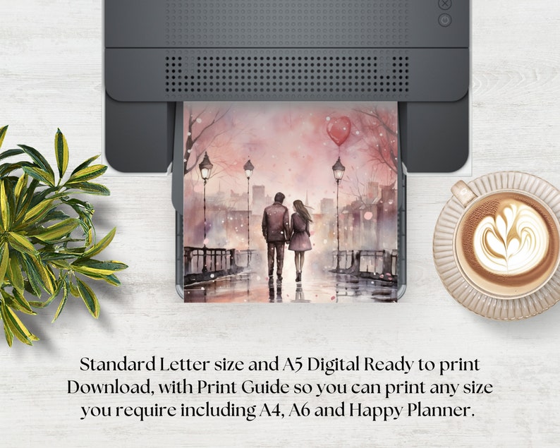 Valentine Monthly Dashboards, Printable for Planner, Monthly Dividers ...