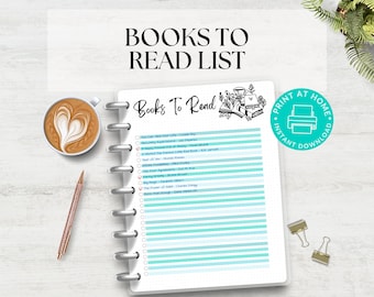 To Be Read Book Tracker, TBR List, A5 Journal Page, Printable Tracker, Book Tracker, Reading Tracker, Daily Habit Tracker, Printable Planner