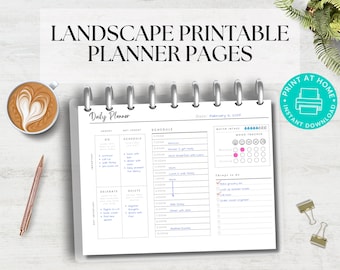 Landscape Planner Pages: Daily, Weekly, Monthly (Digital Download)