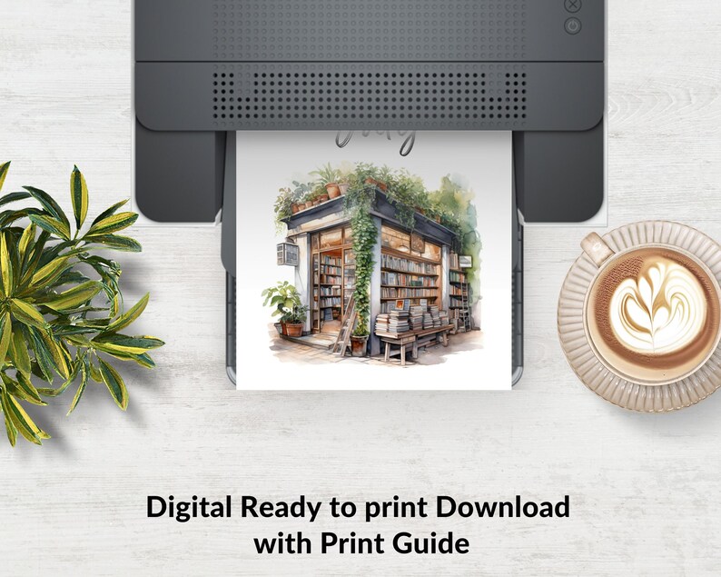 Bookish Monthly Dashboards Printable for Planner Cozy Bookstore ...