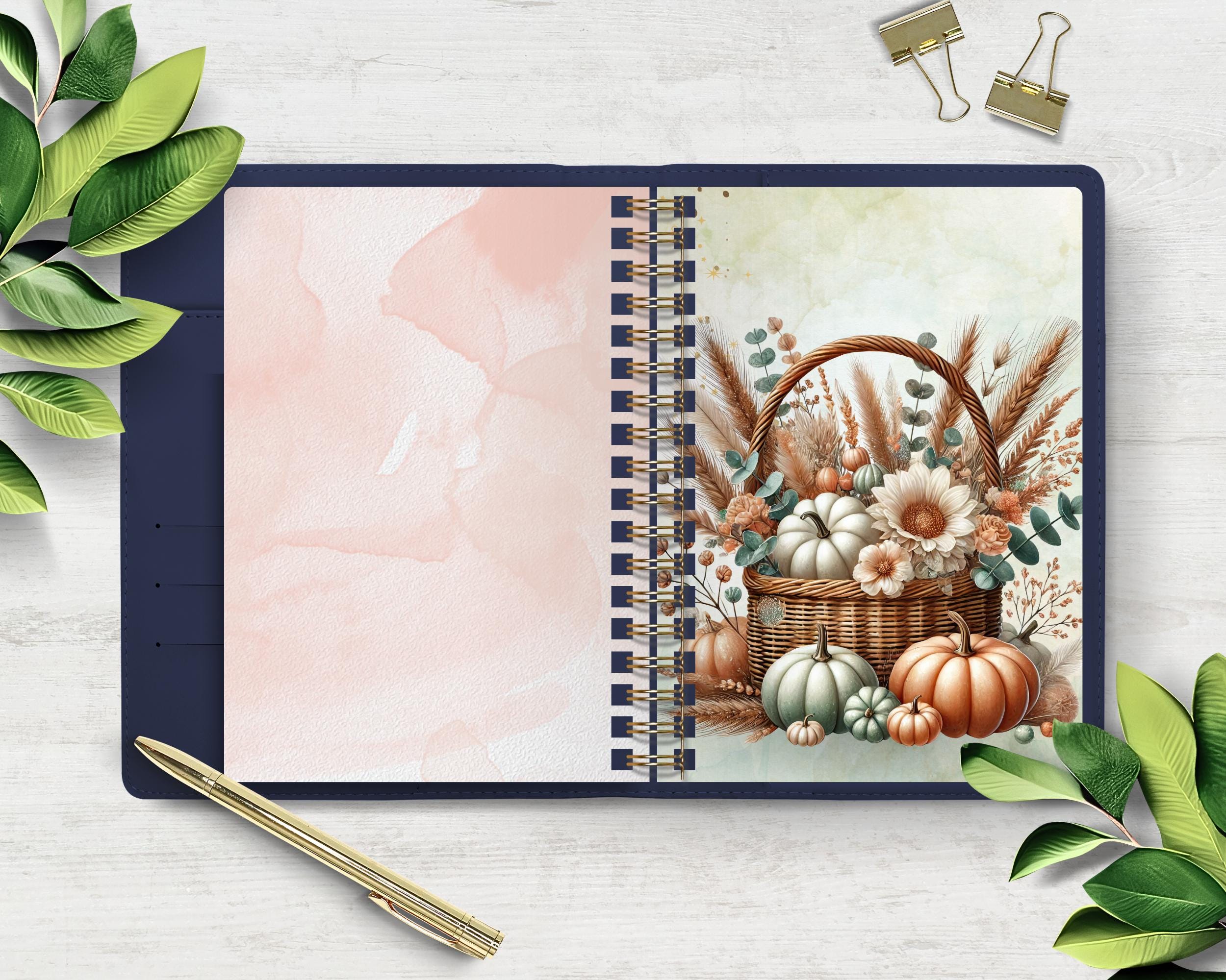 Boho Fall Aesthetic Printable Planner Dashboards, Fall Vibes, Autumn ...