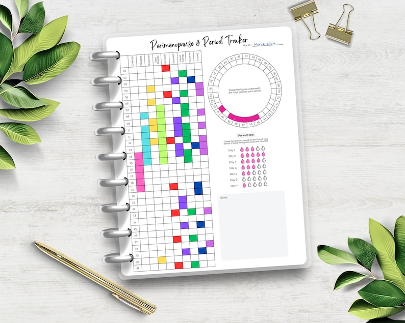 Perimenopause Symptom Tracker, Printable Symptom Tracker Journal, Period Tracker, Chart your Cycle, Mood & Symptoms Tracker, A5 Planner Pages, Menopause Symptom Tracker, A5 Journal Page, Happy Planner Inserts, Classic Happy Planner, Health Tracker, Wellness Tracker, Symptom Tracker, Shark Week Tracker, Perimenopause Tracker