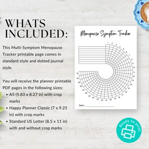 Multi-Symptom Menopause Tracker, Health Journal, Chart your Cycle, Mood & Symptoms Tracker, A5 Planner Pages, Perimenopause Symptom Tracker, Happy Planner Pages, Classic Happy Planner, Wellness Tracker,  Health Tracker, Midlife Tracker