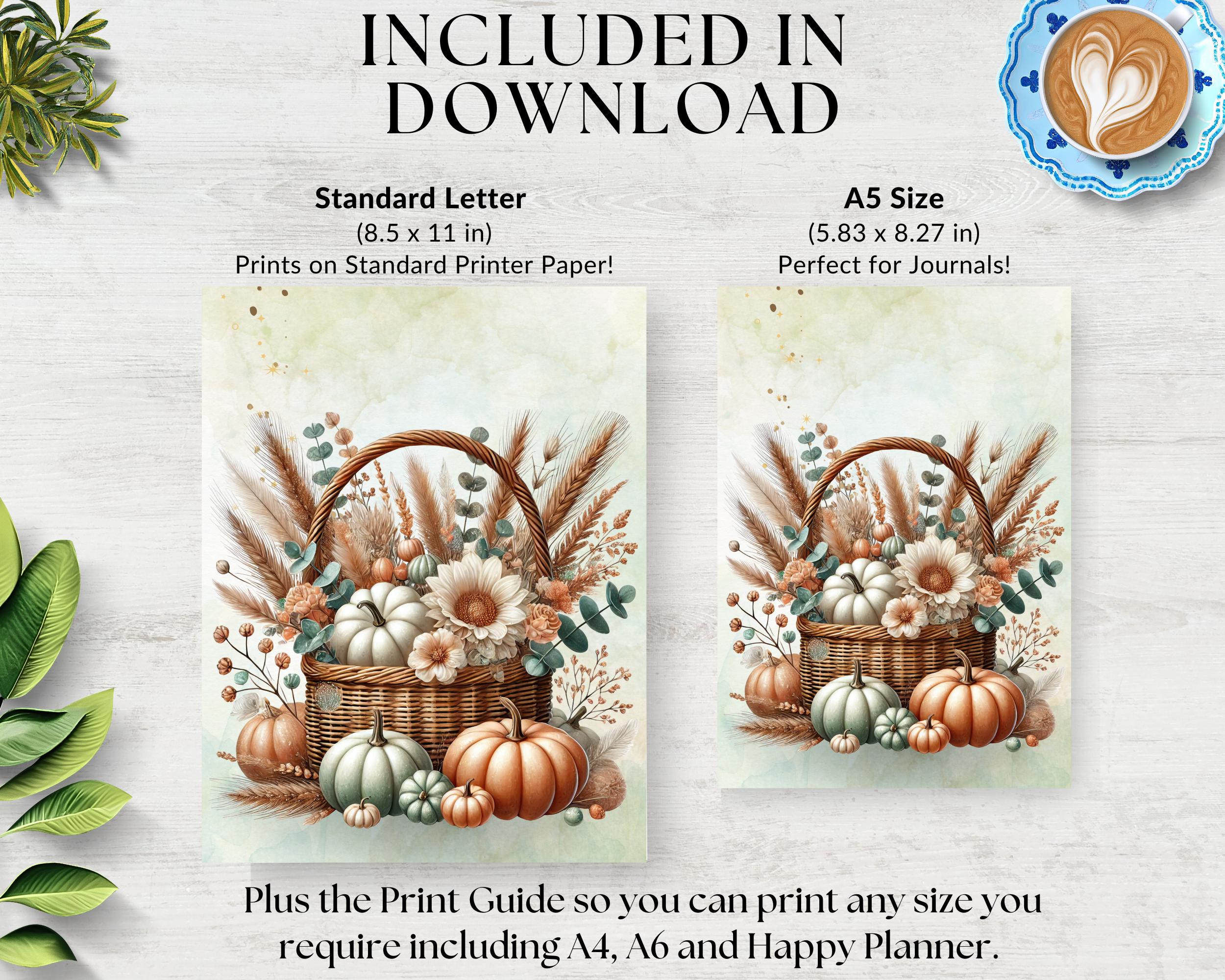 Boho Fall Aesthetic Printable Planner Dashboards, Fall Vibes, Autumn ...