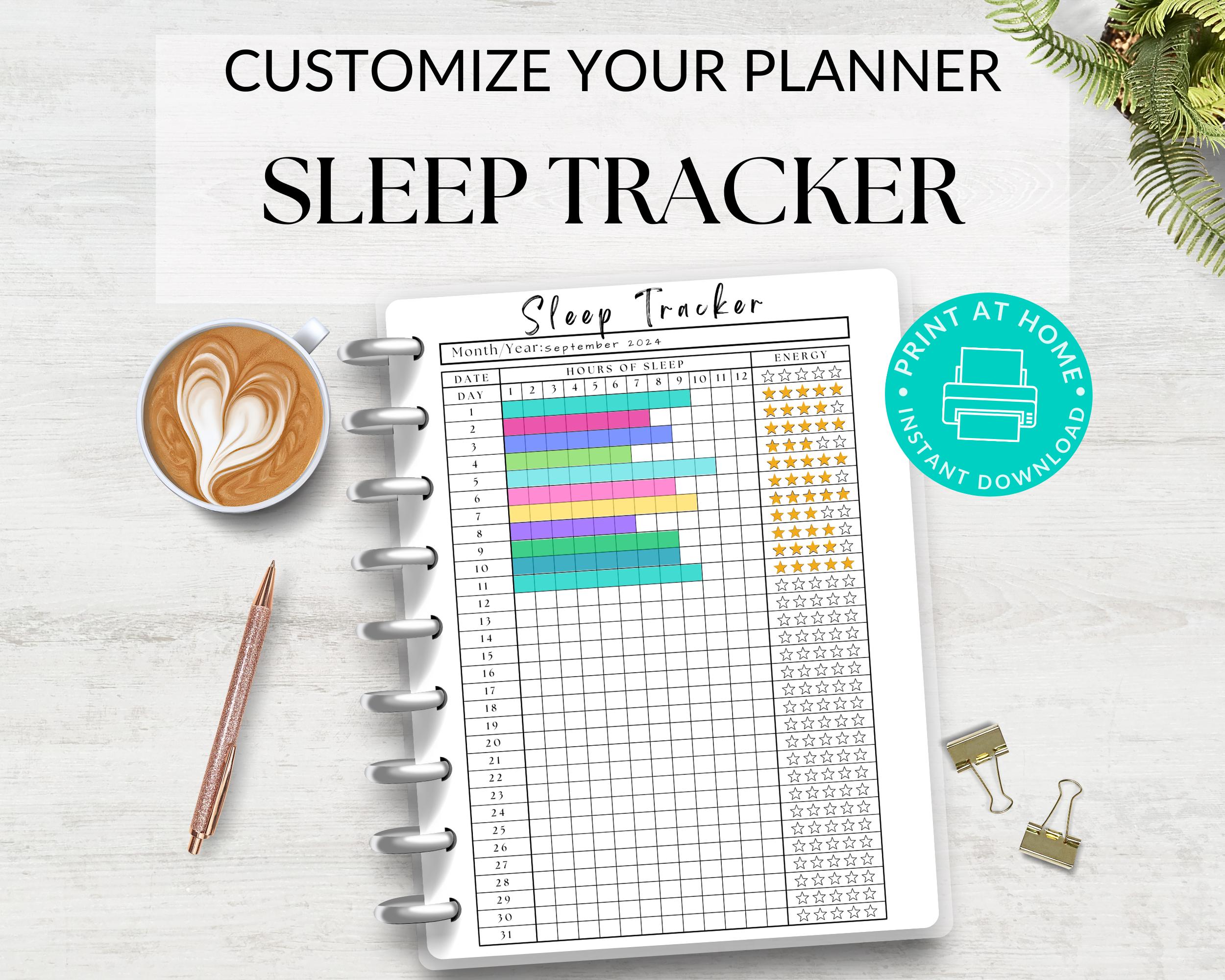 Sleep Tracker Printable Journal Page, Monthly Sleep Tracker, Sleep Log ...