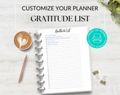 Gratitude List Printable, Gratitude Journal, Mental Health Journal, A5 Journal Page, Printable Monthly Tracker, Daily Tracker, Daily Planner