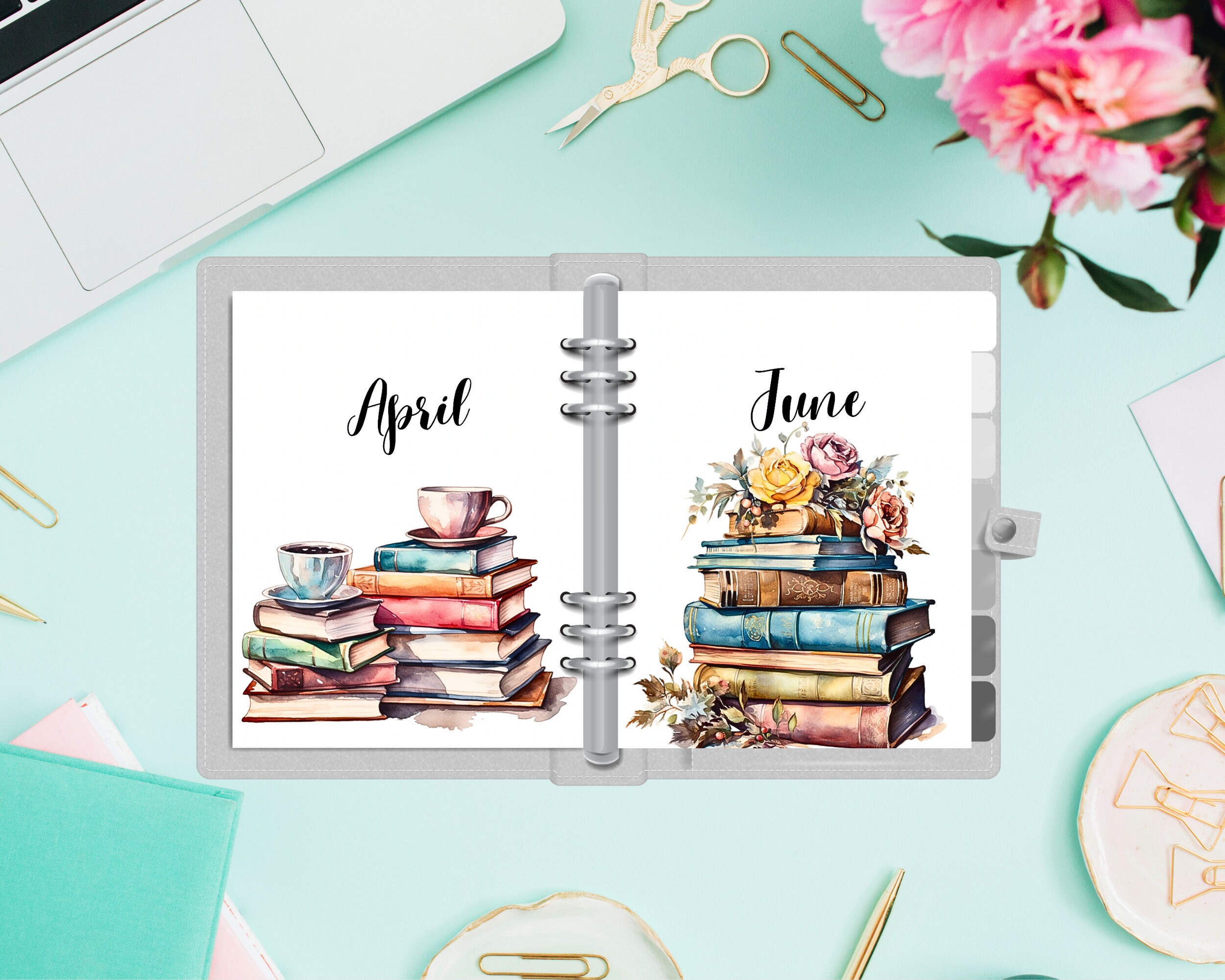 Monthly Dashboards Printable for Planner for the Love of Books ...