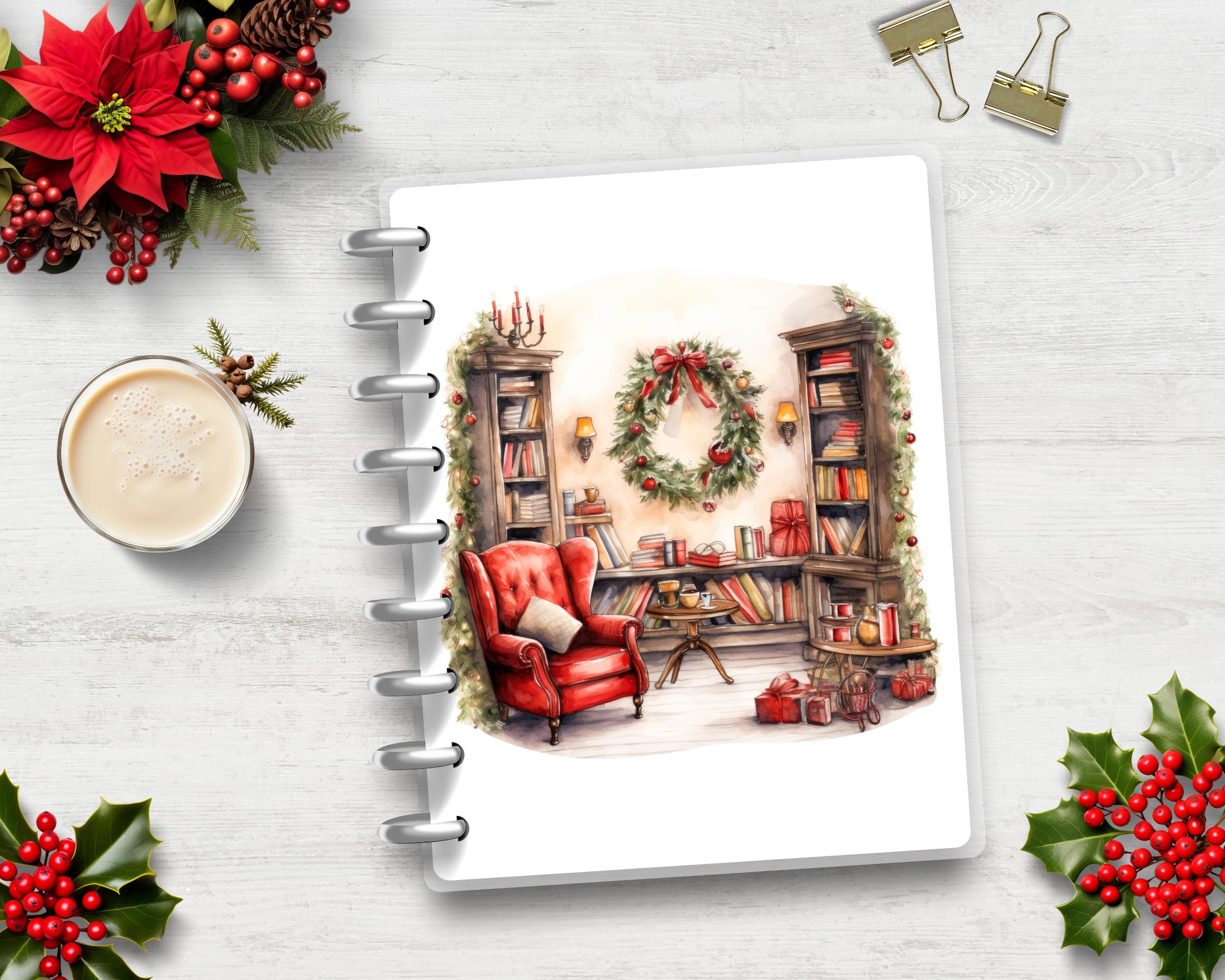 Bookish Christmas Planner Dashboards, Printable for Planner, Monthly ...