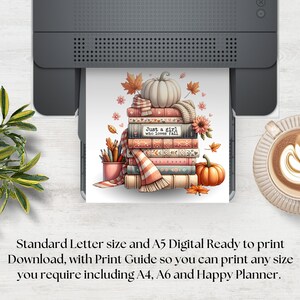 Fall Bookish Dashboard Planner Printable, Journal Dividers for Fall ...
