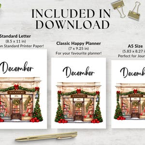 Bookish Monthly Dashboards Printable for Planner Cozy Bookstore ...