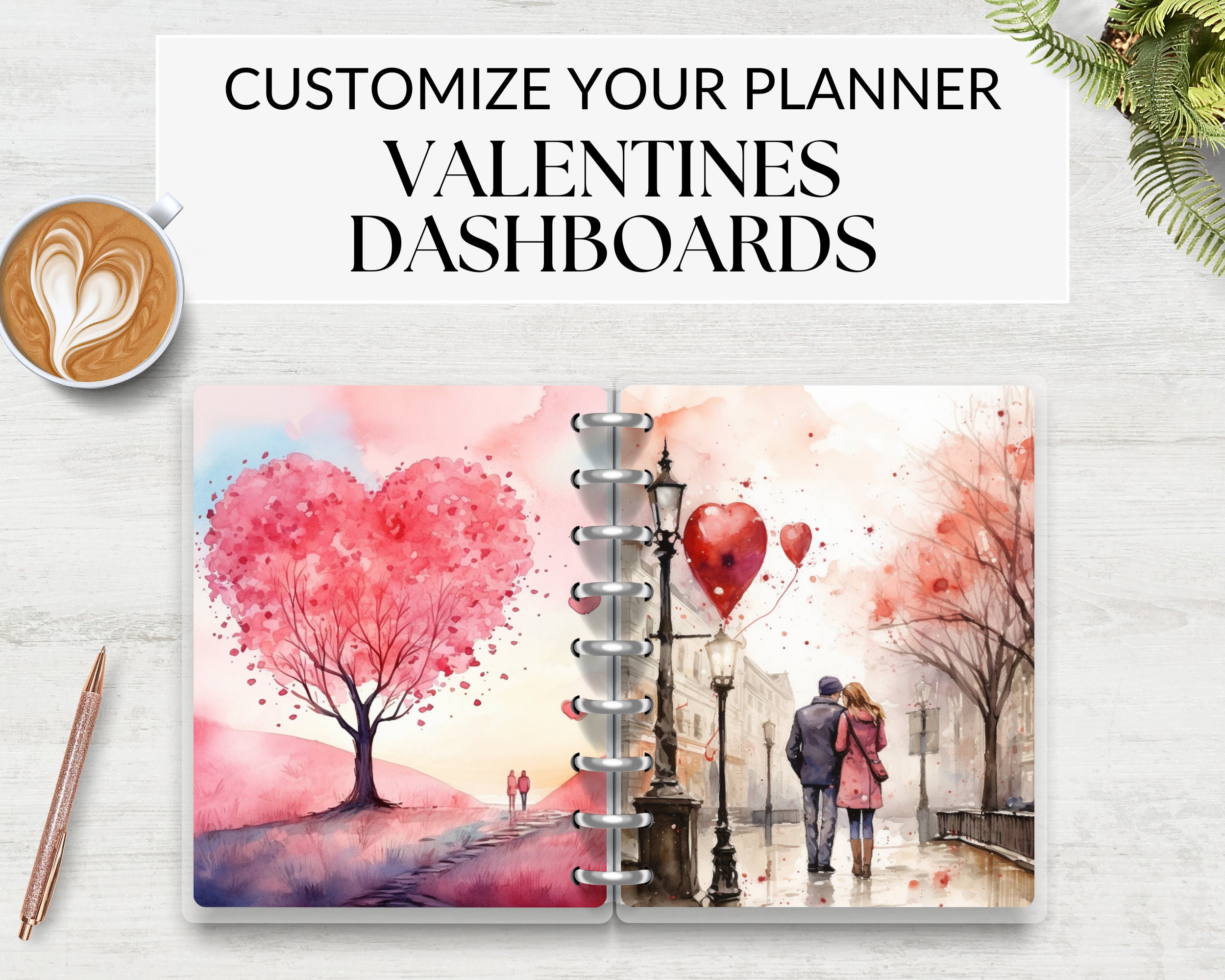 Valentine Monthly Dashboards, Printable for Planner, Monthly Dividers ...
