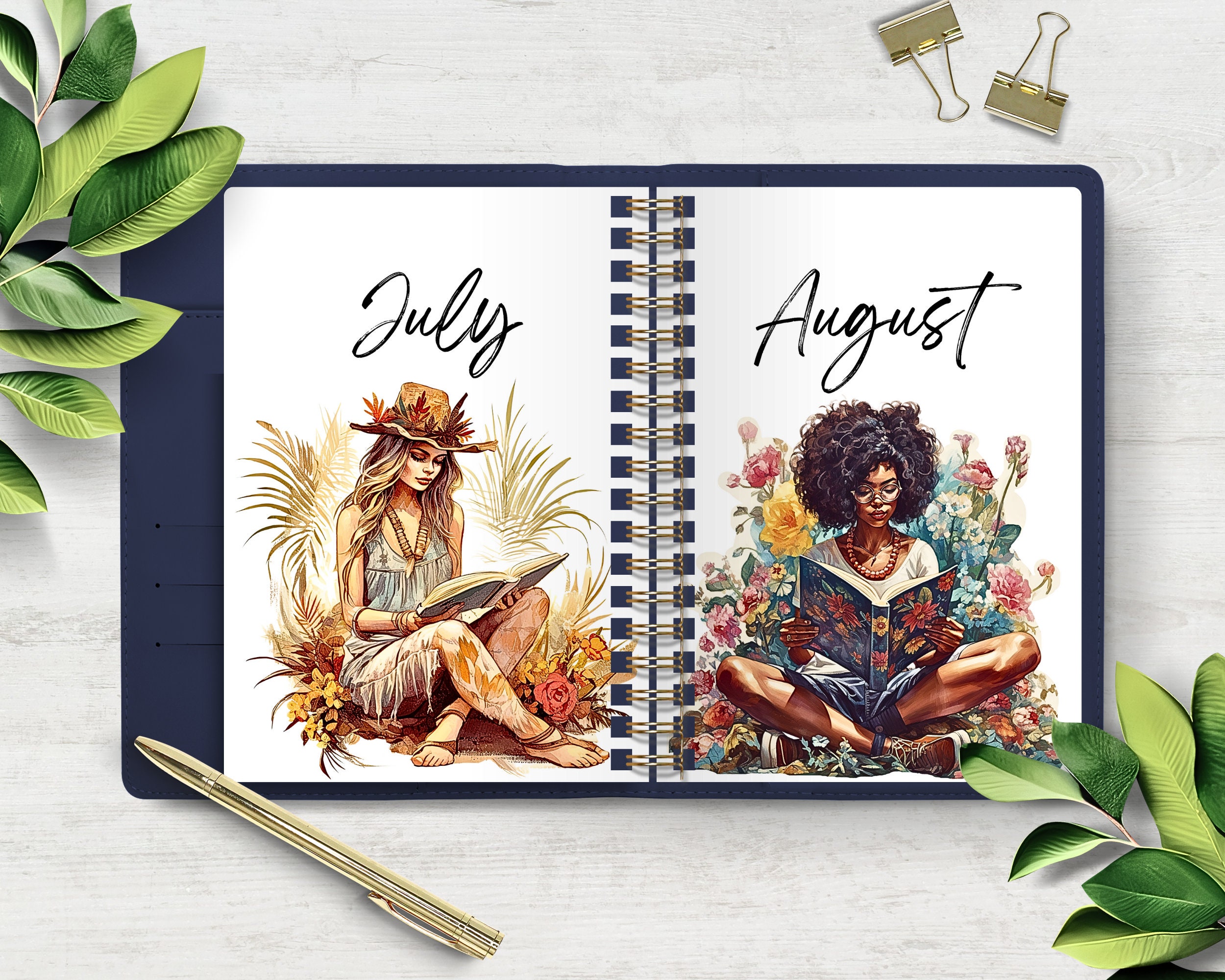 Monthly Dividers Printable for Planner Beautiful Bookworms, Monthly ...