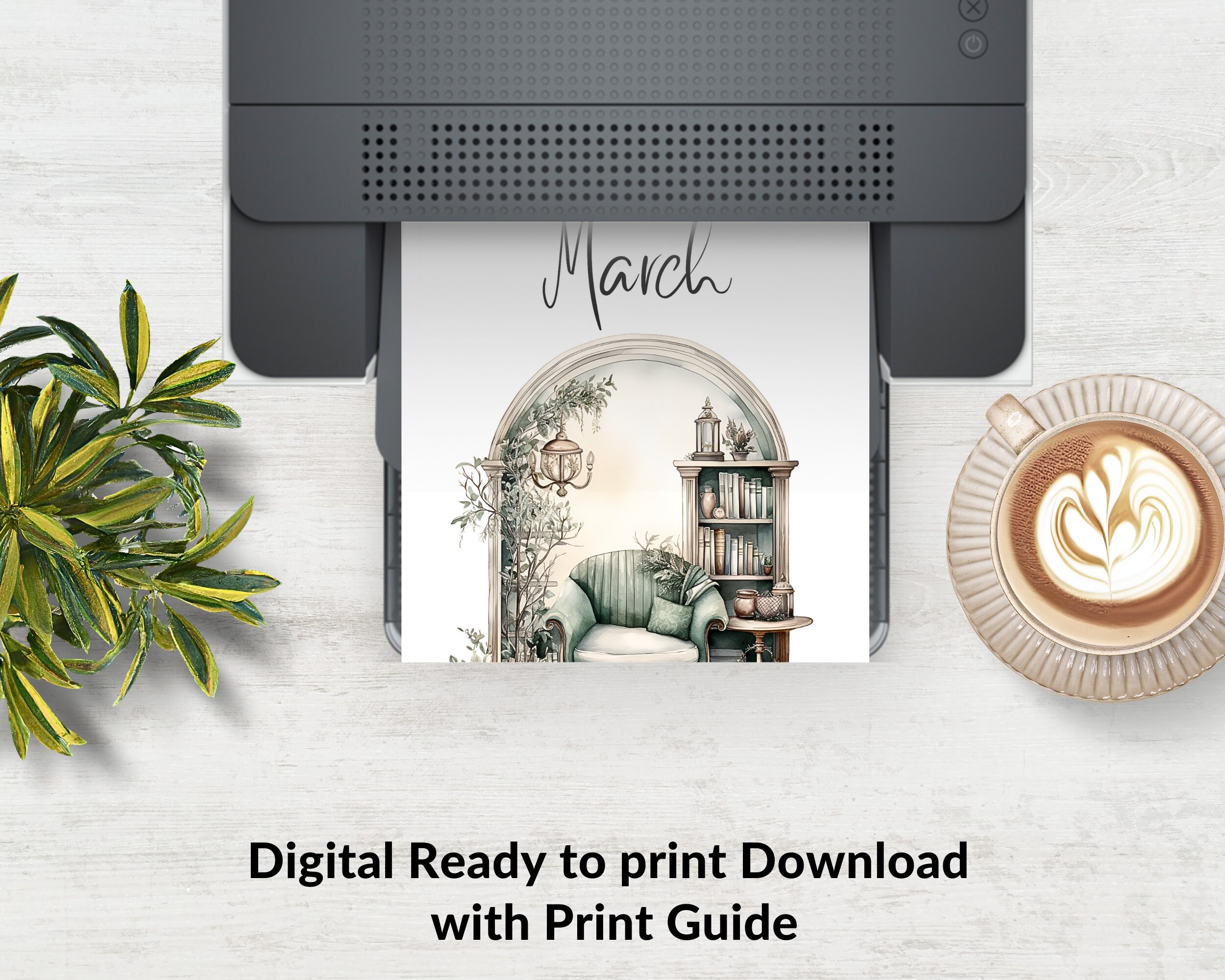 Cozy Reading Nooks Monthly Dashboards, Printable for Planner, Monthly ...