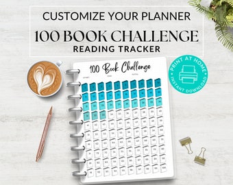 Reading Tracker 100 Book Challenge, A5 Journal Page, Printable Tracker, Reading Log Planner, Reading Tracker, Daily Habit Tracker, A5 Page