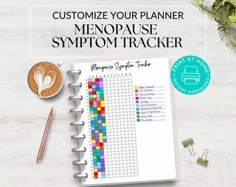 Printable Menopause Symptom Tracker Journal, Chart your Cycle, Mood & Symptoms Tracker, A5 Planner Pages, Perimenopause Symptom Tracker