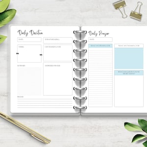 Daily Devotional Planner Printable Instant Download Planner Pages, Bible Study Notes, Daily Devotional Journal, Daily Prayer Tracker PDF