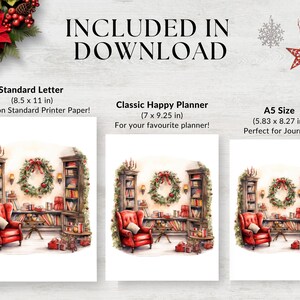 Bookish Christmas Planner Dashboards, Printable for Planner, Monthly ...