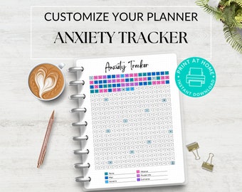 Anxiety Tracker, Anxiety Journal, A5 Journal Page, Anxiety Worksheet, Printable Tracker, Habit Tracker, Daily Mental Health Tracker