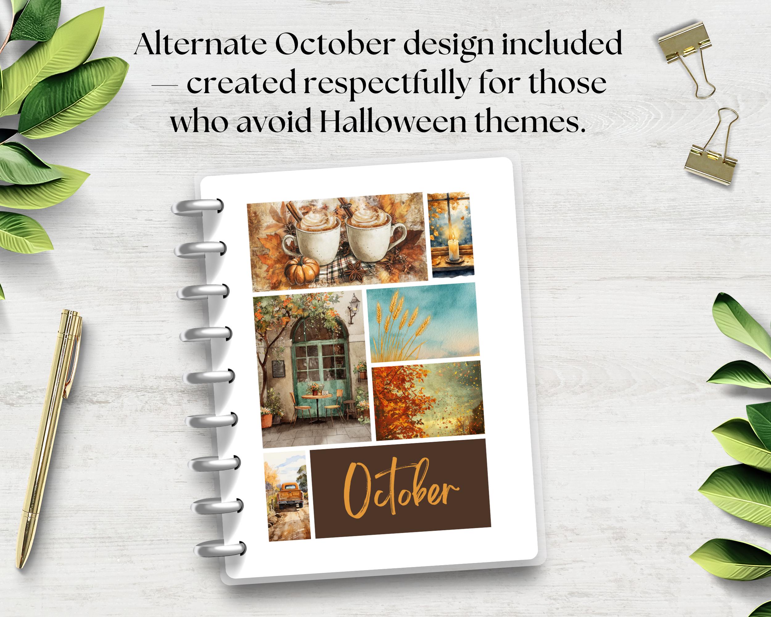 Seasonal Collage Dashboards Printable for Planner Cozy Watercolor ...