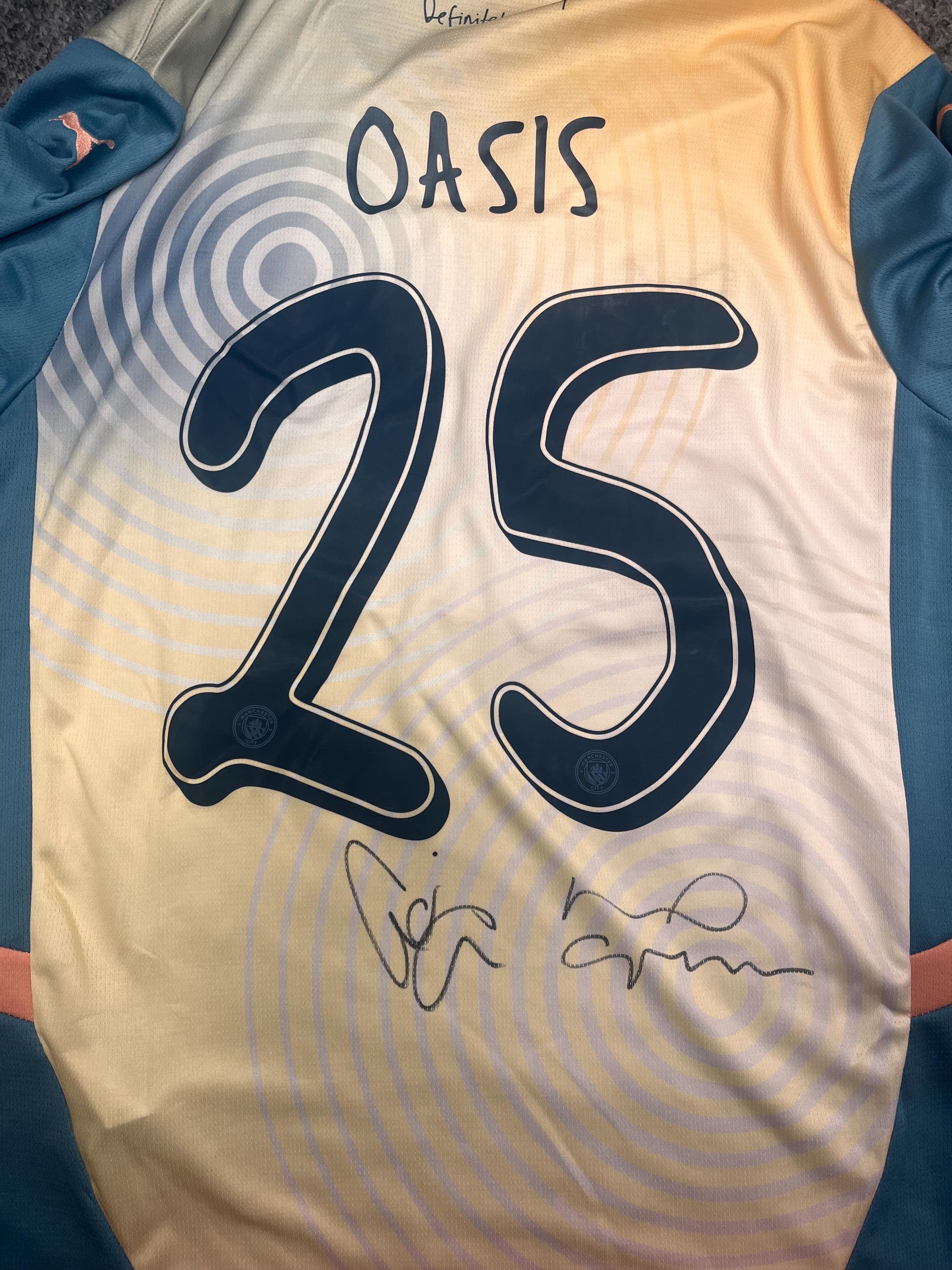 Oasis Liam Gallagher Man City Shirt Noel Gallagher 94 Oasis X