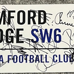 Chelsea Squad Signed Street Sign 2024/25 Comes With Certificate Of Authenticity
