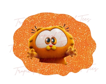 Baby Kitten Cute Cat Cartoon Cat png digital download for sublimation dtf dtg transparent background orange cat character