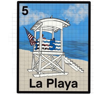 La Playa loteria card PNG digital design sublimation tshirt idea espanol popular