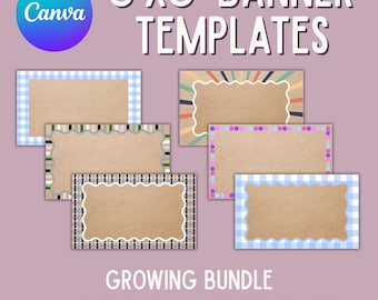 Plantillas de bordes de pancartas pintadas, plantillas de pancartas digitales, plantillas de pancartas de 36 x 60, pancartas para fiestas, bordes de pancartas personalizados, pancartas pintadas