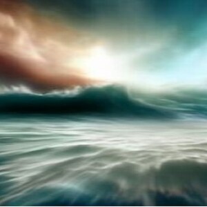 drawings of a raging sea