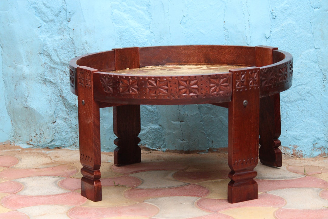 Mango Wood Dark Brown Polished Coffee Tablecocktail Etsy