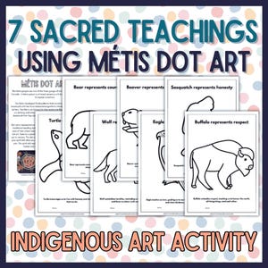 Os 7 Ensinamentos Sagrados Indígenas com Métis Dot Art, Educação Indígena, Canadá Indígena, Estudos Sociais, Toda Criança Importa