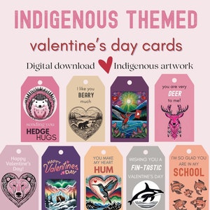 Cartes de Saint-Valentin à téléchargement numérique, Cartes de Saint-Valentin, Cartes de Saint-Valentin pour enfants, Cartes de Saint-Valentin pour la classe, Art autochtone