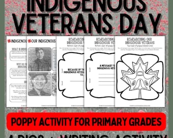 Indigenous Veterans Remembrance Day Canada, Poppy Activity Primary, Poppy Craft, Social Studies, Indigenous Education, Indigenous Canada