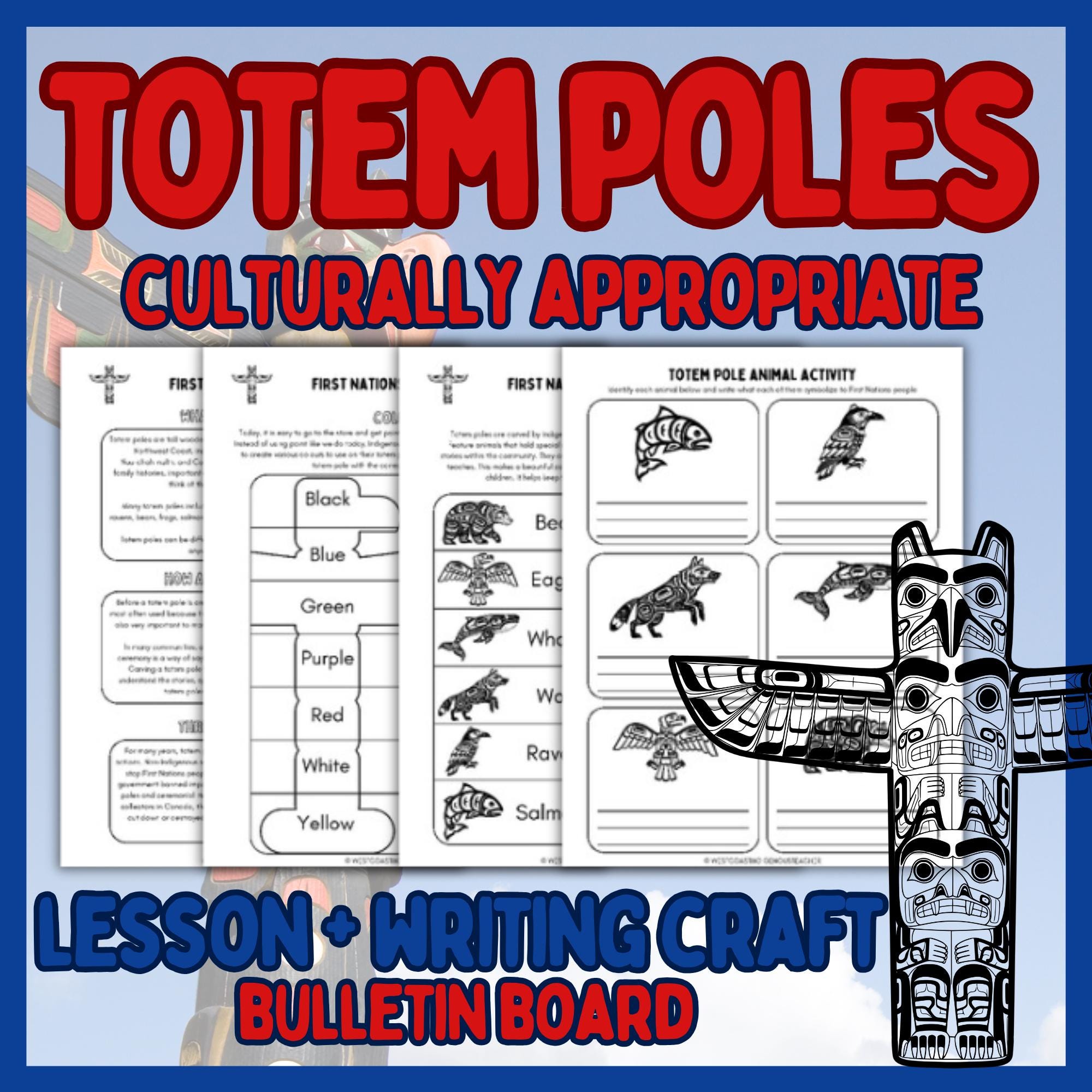 Totem Poles Lesson + Activity, Indigenous Education, Indigenous Canada ...