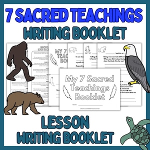 7 Sacred Indigenous Teachings Writing Booklet, Indigenous Education, Indigenous Canada, Seven Sacred Teachings