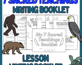 7 Sacred Indigenous Teachings Writing Booklet, Indigenous Education, Indigenous Canada, Seven Sacred Teachings
